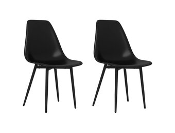 vidaXL Eetkamerstoelen PP Zwart | 2 stuks | -53%