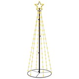 vidaXL Kegelkerstboom 108 LED's 70x180 cm warmwit - 59% Korting!