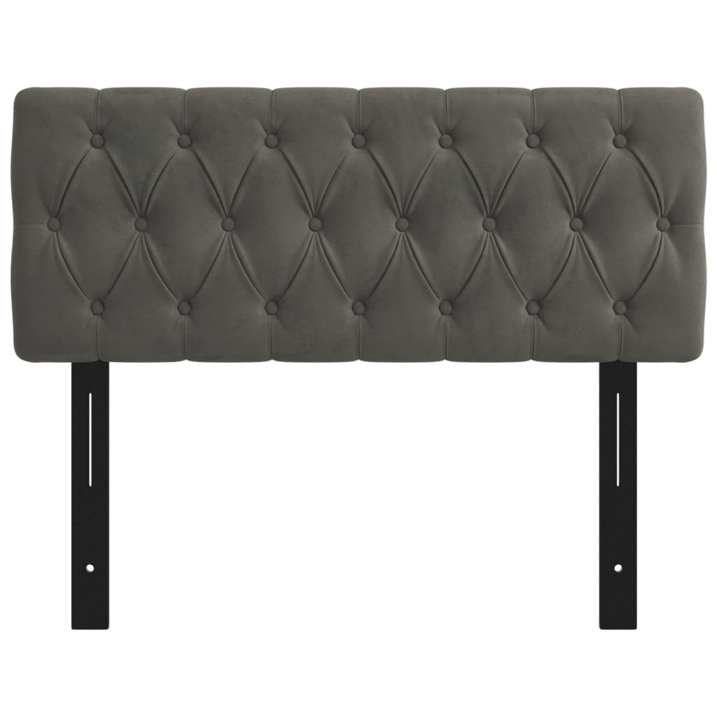 vidaXL Hoofdbord 100cm Donkergrijs Fluweel - 39% Korting!
