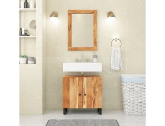 vidaXL Spiegel 70x50 cm Massief Acaciahout | 53% Korting