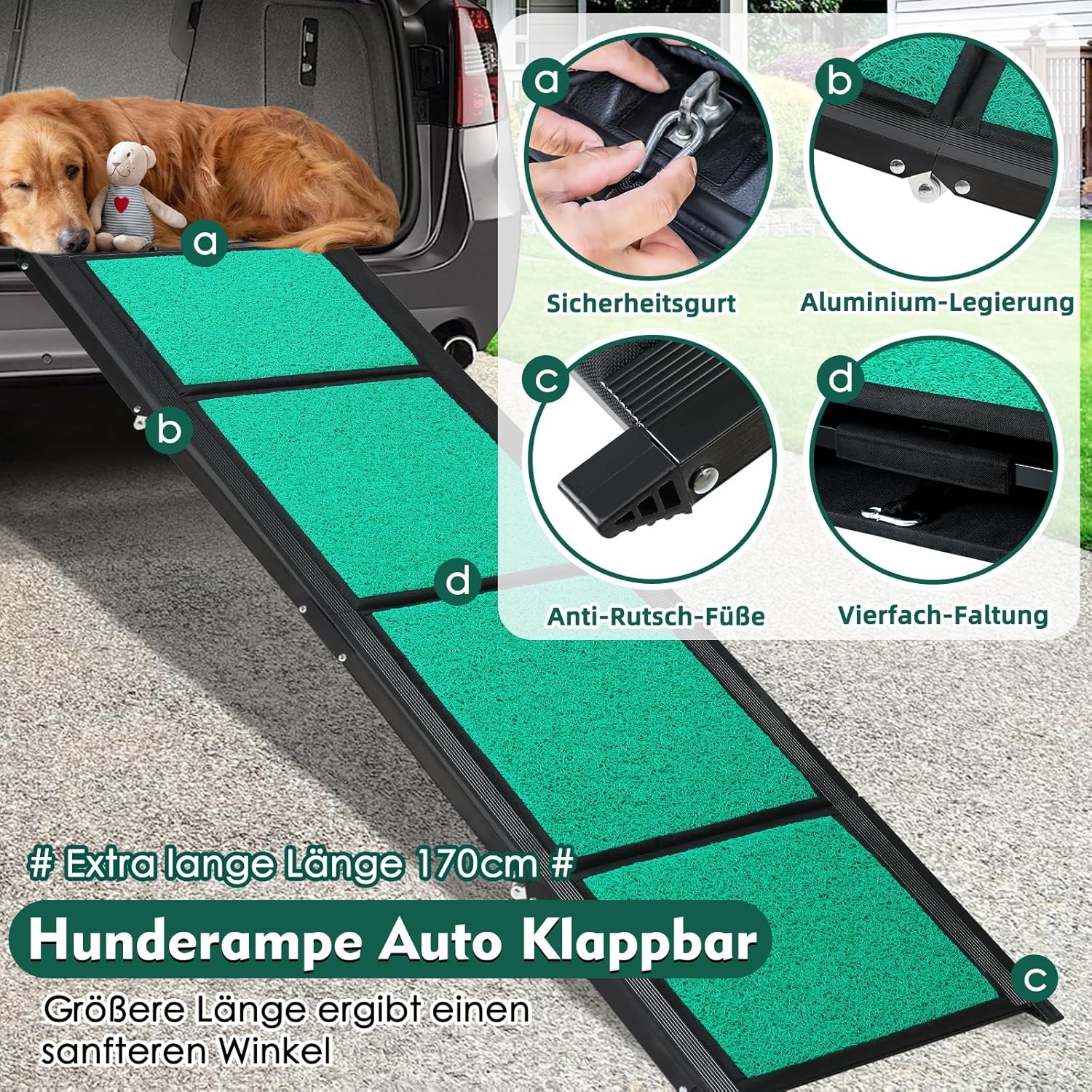 170cm Opvouwbare Hond Ramp - 28% Korting!