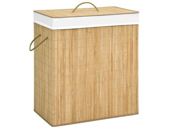 vidaXL Wasmand Bamboe 100L - 30% Korting! Praktisch & Stijlvol