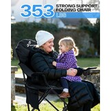 Sportneer Campingstoel - Opvouwbaar (160kg) met 3 standen, 27% Korting!