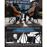 Sportneer Campingstoel - Opvouwbaar (160kg) met 3 standen, 27% Korting!