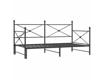 vidaXL Slaapbank Onderschuifbed - Staal Zwart | Nu 34% Korting!