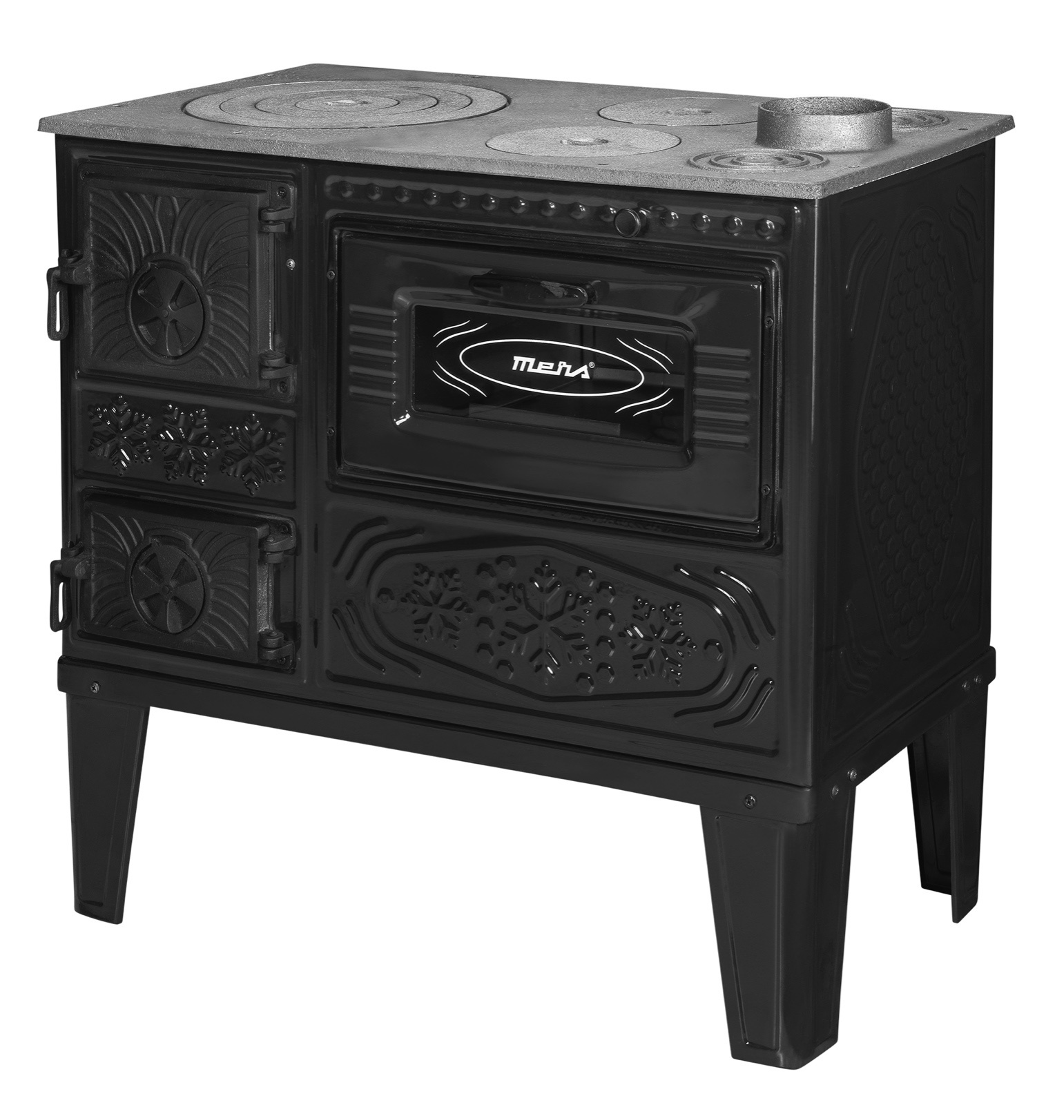 Zwart Houtfornuis 7,85 kW - 50% Korting - Verwarmt tot 55 m²