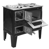 Zwart Houtfornuis 7,85 kW - 50% Korting - Verwarmt tot 55 m²