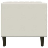 vidaXL Fauteuil Chesterfield-stijl fluweel crèmekleurig - 34% Korting!