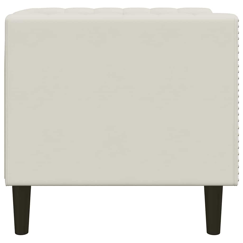 vidaXL Fauteuil Chesterfield-stijl fluweel crèmekleurig - 34% Korting!