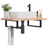 vidaXL Wandbeugels Waskom Zwart - 2 stuks | Nu 50% Korting!