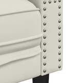 vidaXL Fauteuil Chesterfield-stijl fluweel crèmekleurig - 34% Korting!