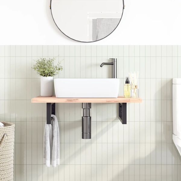 vidaXL Wandbeugels Waskom Zwart - 2 stuks | Nu 50% Korting!