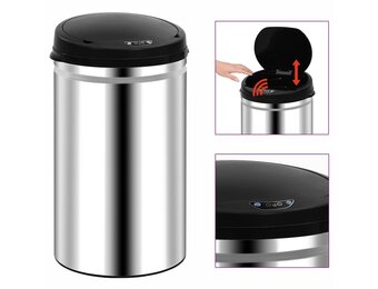 vidaXL Prullenbak Sensor 40L RVS - 33% Korting!