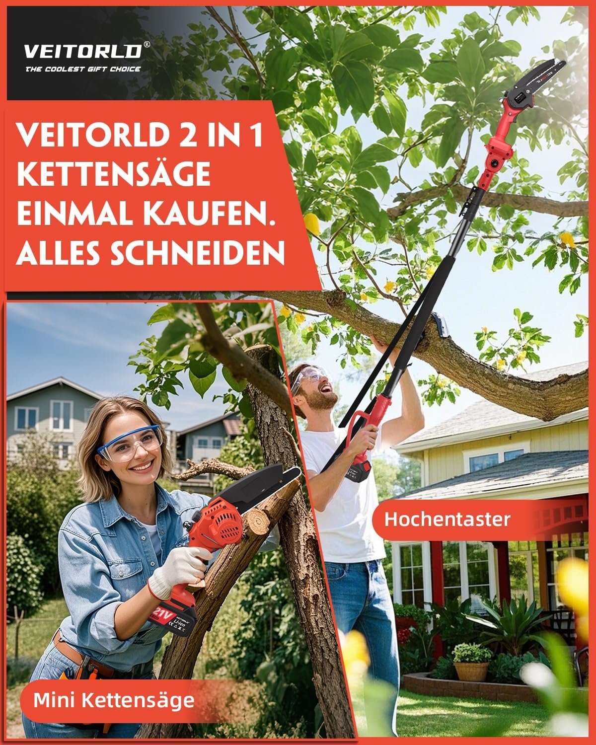 Veitorld Hoogsnoeier Kettingzaag - 29% Korting