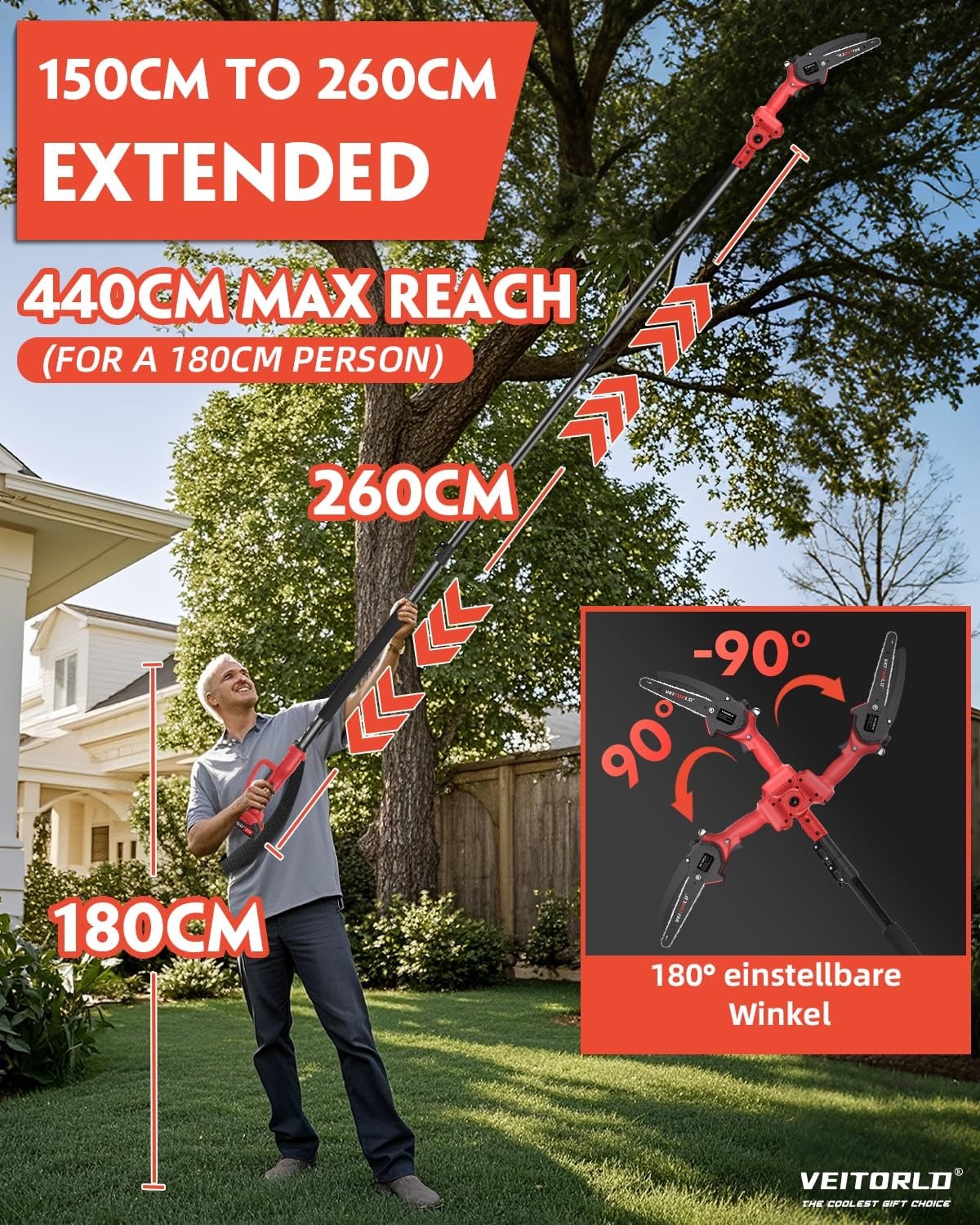 Veitorld Hoogsnoeier Kettingzaag - 29% Korting
