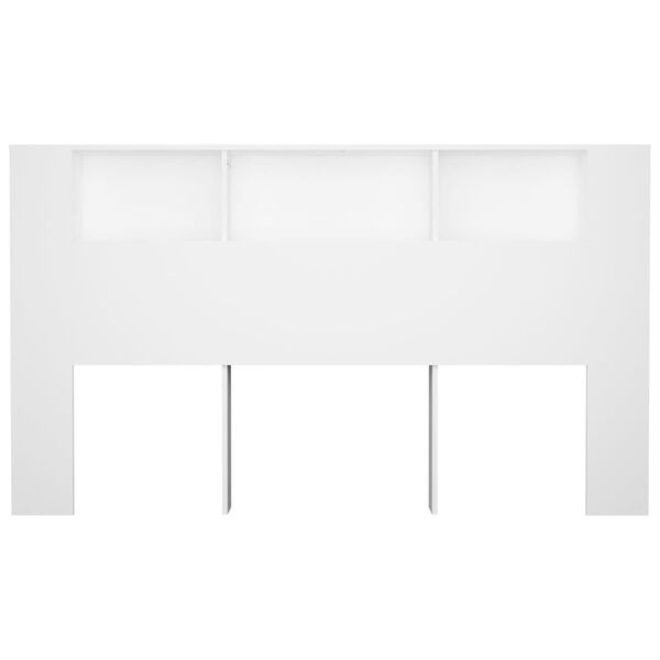 vidaXL Hoofdbordkast Wit - 33% Korting - 180x18.5x104.5 cm