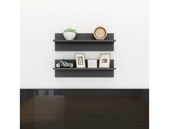vidaXL Wandschappen 2 stuks - Grijs (25% Korting!)