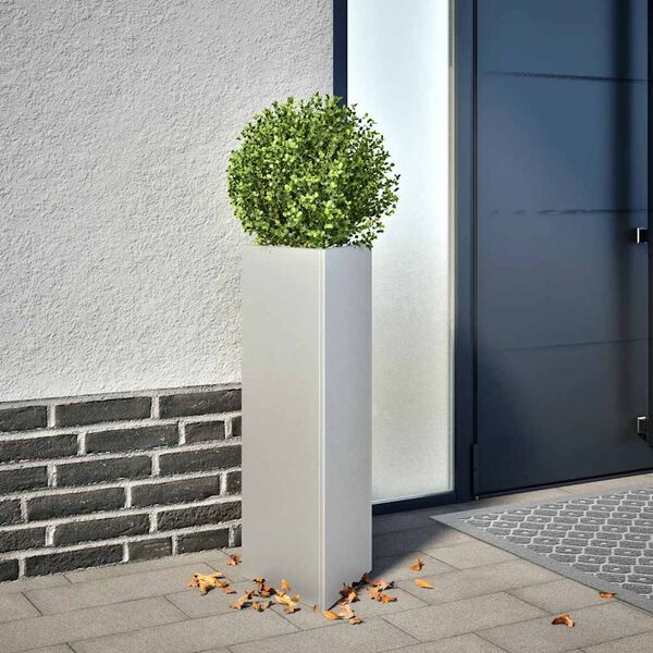 vidaXL Plantenbak Driehoek Gegalvaniseerd Staal (30x26x75cm) - 51% Korting