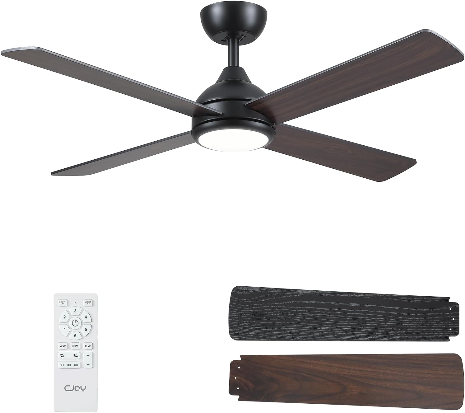 CJOY Plafondventilator met Licht (122cm, DC-motor) - 29% Korting!