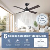 CJOY Plafondventilator met Licht (122cm, DC-motor) - 29% Korting!