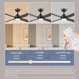 CJOY Plafondventilator met Licht (122cm, DC-motor) - 29% Korting!