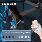 CJOY Plafondventilator met Licht (122cm, DC-motor) - 29% Korting!