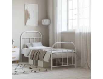 vidaXL Bedframe Metaal Wit 75x190 cm - 53% Korting!