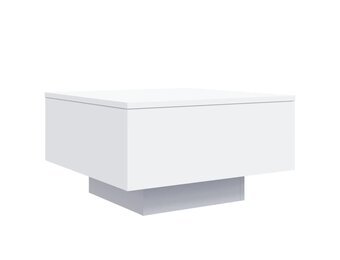 vidaXL Salontafel 55x55x31cm Bewerkt Hout Wit | 57% Korting