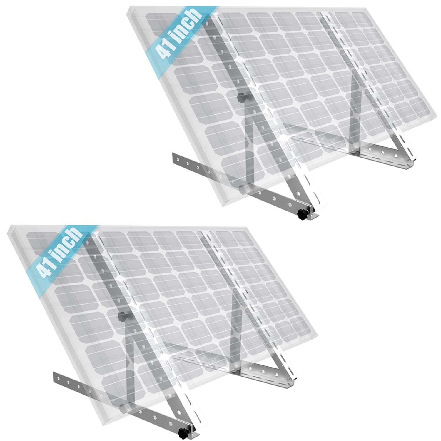 2 Paar Zonnepaneelhouders Plat Dak - 26% Korting!