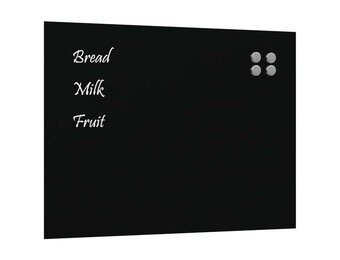 vidaXL Magneetbord Gehard Glas Zwart 80x60 cm | 72% Korting