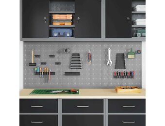 vidaXL Opslagbank 3 pcs Grijs | 57% Korting | Poedercoated Staal