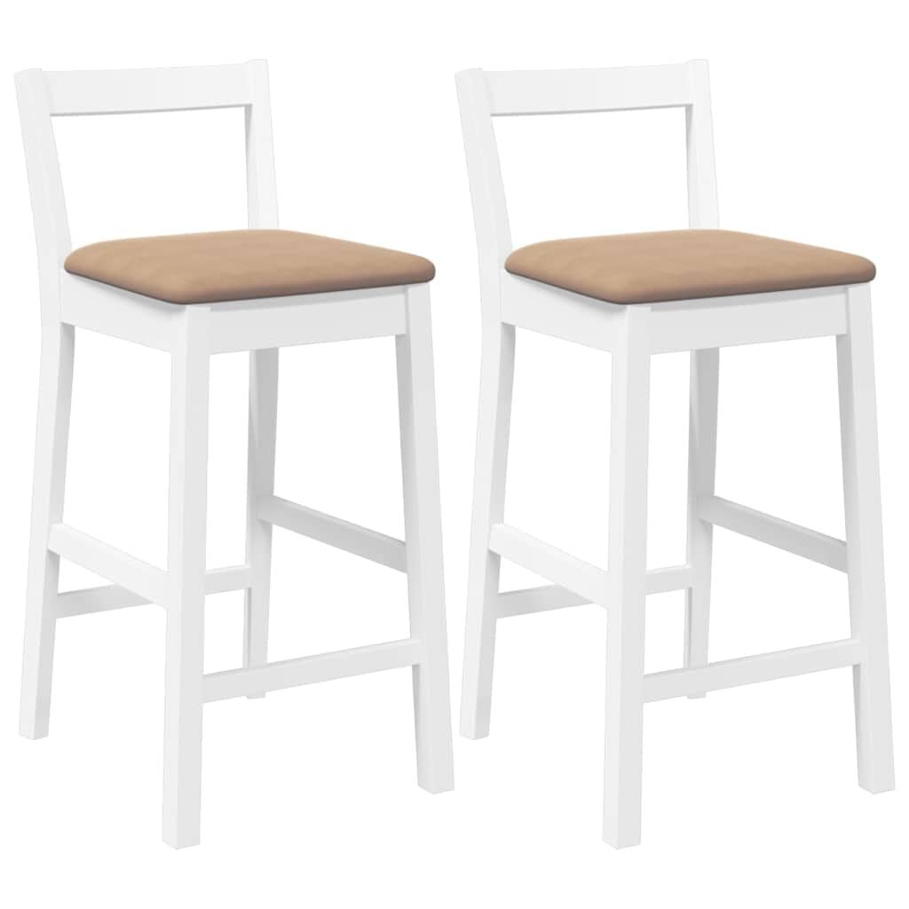 vidaXL Barkrukken met Kussens (2 stuks) - Massief Hout - 33% Korting!