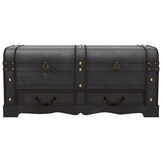 vidaXL Dekenkist Zwart | 90x51x42 cm | Vintage Stijl | 54% Korting