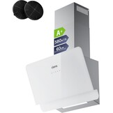 CIARRA CBCS6765C A+ 60cm Afzuigkap Zilveren Wandmontageafzuigkappen 580m³/u 3 Snelheden Touchbediening Recirculatie Afzuigkap met Koolstoffilter CBCF055 Geschikt voor Keukens