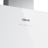 CIARRA CBCS6765C A+ 60cm Afzuigkap Zilveren Wandmontageafzuigkappen 580m³/u 3 Snelheden Touchbediening Recirculatie Afzuigkap met Koolstoffilter CBCF055 Geschikt voor Keukens