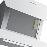 CIARRA CBCS6765C A+ 60cm Afzuigkap Zilveren Wandmontageafzuigkappen 580m³/u 3 Snelheden Touchbediening Recirculatie Afzuigkap met Koolstoffilter CBCF055 Geschikt voor Keukens