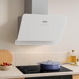 CIARRA CBCS6765C A+ 60cm Afzuigkap Zilveren Wandmontageafzuigkappen 580m³/u 3 Snelheden Touchbediening Recirculatie Afzuigkap met Koolstoffilter CBCF055 Geschikt voor Keukens