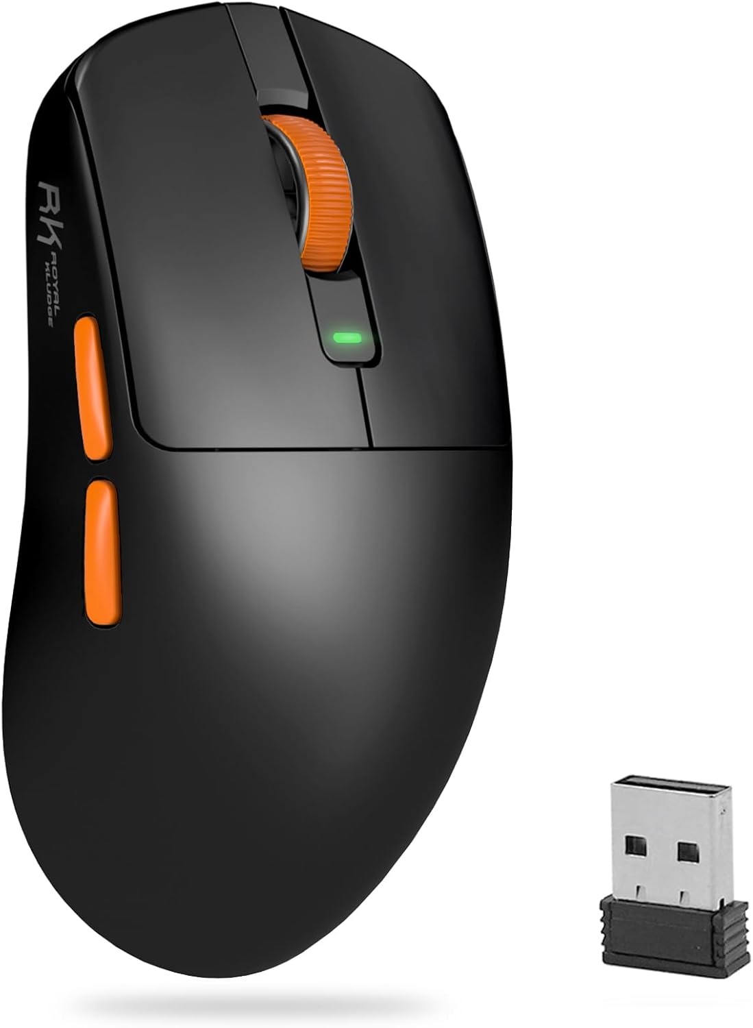 RK ROYAL KLUDGE M30 Gaming Mouse Wireless, 12000 DPI PixArt PAW3311 Sensor, 41 g Ultralight, 1000Hz Polling Rate, 2,4 G/USB-C/Bluetooth Muis Gaming, 250mAh, Volledig programmeerbare toetsen, Zwart