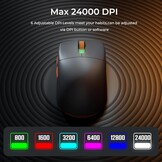 RK ROYAL KLUDGE M30 Gaming Mouse Wireless, 12000 DPI PixArt PAW3311 Sensor, 41 g Ultralight, 1000Hz Polling Rate, 2,4 G/USB-C/Bluetooth Muis Gaming, 250mAh, Volledig programmeerbare toetsen, Zwart
