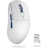 RK ROYAL KLUDGE M30 Gaming Mouse Wireless, 12000 DPI PixArt PAW3311 Sensor, 41 g Ultralight, 1000Hz Polling Rate, 2,4 G/USB-C/Bluetooth Muis Gaming, 250mAh, Volledig programmeerbare toetsen, Zwart