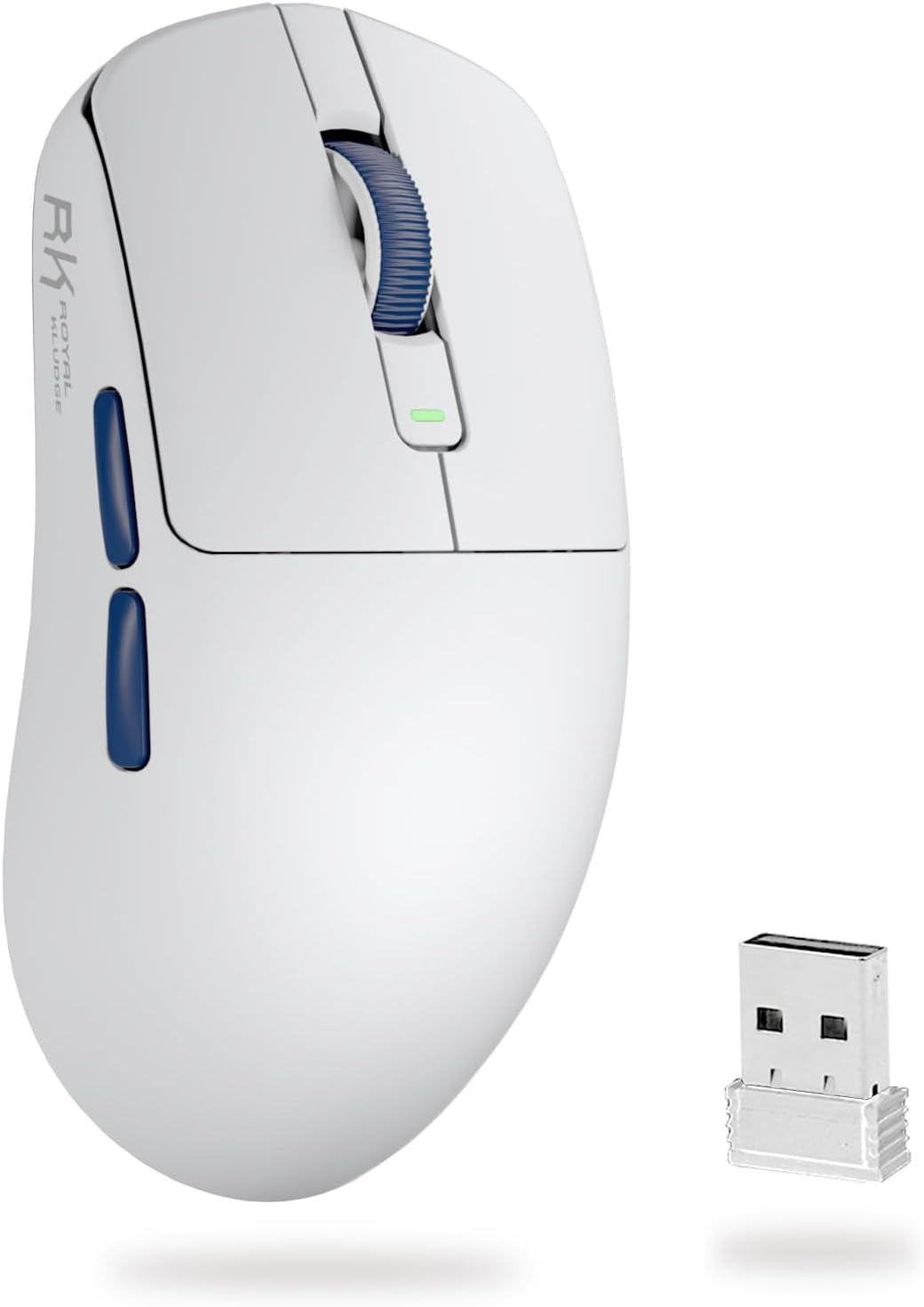 RK ROYAL KLUDGE M30 Gaming Mouse Wireless, 12000 DPI PixArt PAW3311 Sensor, 41 g Ultralight, 1000Hz Polling Rate, 2,4 G/USB-C/Bluetooth Muis Gaming, 250mAh, Volledig programmeerbare toetsen, Zwart