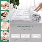 GRT Matrastopper, matrasbeschermer, hoeslaken, matrastopper, bedlaken met bamboevezels en 3D sneeuwvlokvulling, geschikt voor boxspringbedden tot 30 cm hoog (140 × 200 cm)