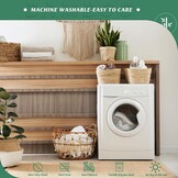 GRT Matrastopper, matrasbeschermer, hoeslaken, matrastopper, bedlaken met bamboevezels en 3D sneeuwvlokvulling, geschikt voor boxspringbedden tot 30 cm hoog (140 × 200 cm)