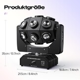 Moving Head 180 W LED Disco Light RGBW Party Light DMX - 512 Stage Lights DJ Lights for Bar Effect Spotlight Club Wedding Christmas Light Technology