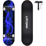 LAYENNE Skateboard, Professional Complete Skateboard, 81 x 20 cm, 7 Layer Maple Board, ABEC-11 Support, Suitable for Adults, Beginners, Boys, Girls, Teenagers and Children