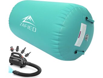 Rouleau de gymnastique gonflable avec pompe à air - Avec pompe à air - Tapis d'entraînement - Rouleau de fitness