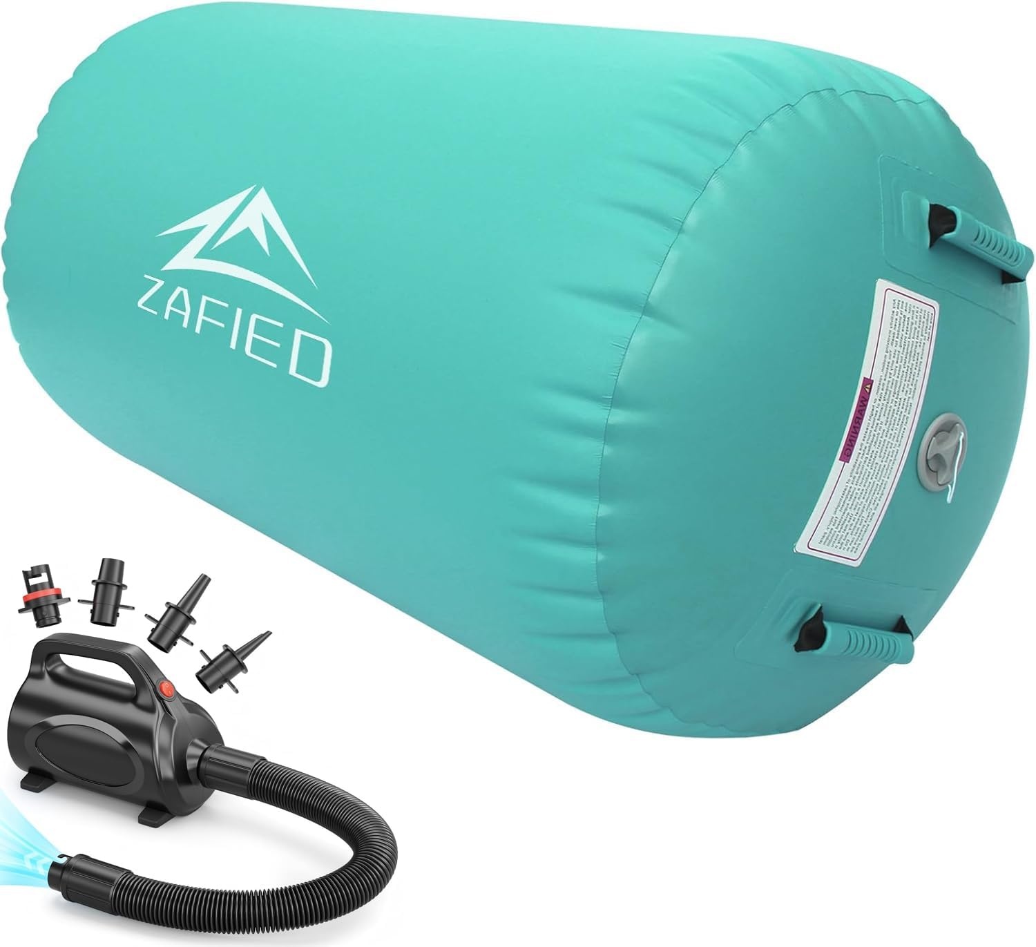 Rouleau de gymnastique gonflable avec pompe à air - Avec pompe à air - Tapis d'entraînement - Rouleau de fitness