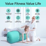 Rouleau de gymnastique gonflable avec pompe à air - Avec pompe à air - Tapis d'entraînement - Rouleau de fitness