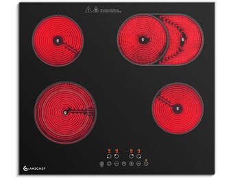 AMZCHEF Keramische kookplaat 4 zones