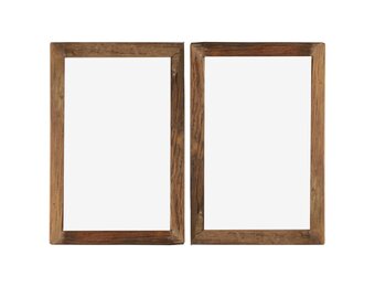 vidaXL Fotolijsten 2 st 50x70 cm massief gerecycled hout en glas